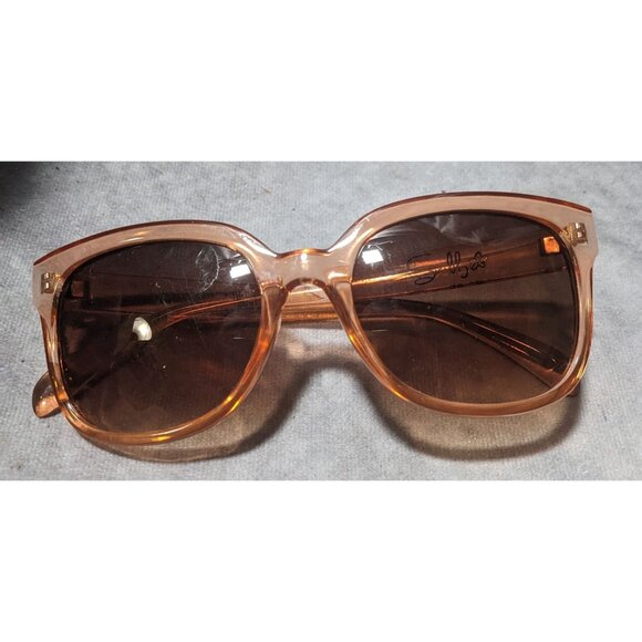 Chunky Retro Translucent Peach Sunglasses main image 8